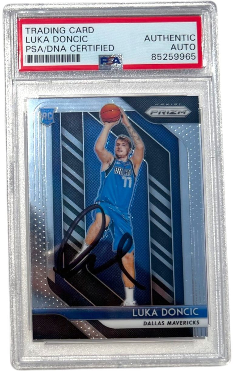 LUKA DONCIC SIGNED 2018 PANINI PRIZM ROOKIE CARD #280 AUTO MAVERICKS RC PSA/DNA