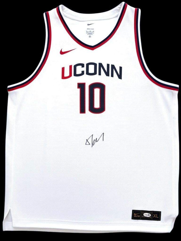 DAN HURLEY SIGNED UCONN HUSKIES CONNECTICUT BASKETBALL NIKE JERSEY JSA COA