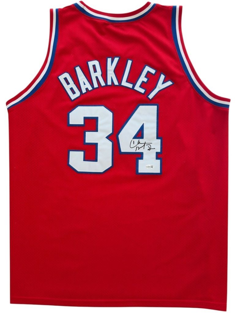 CHARLES BARKLEY SIGNED PHILADELPHIA 76ERS MITCHELL & NESS JERSEY JSA