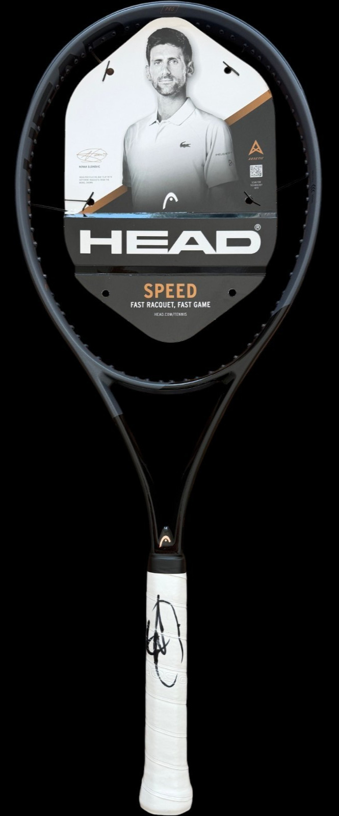 NOVAK DJOKOVIC SIGNED AUTOGRAPH HEAD SPEED PRO 300 TENNIS RACQUET RACKET JSA