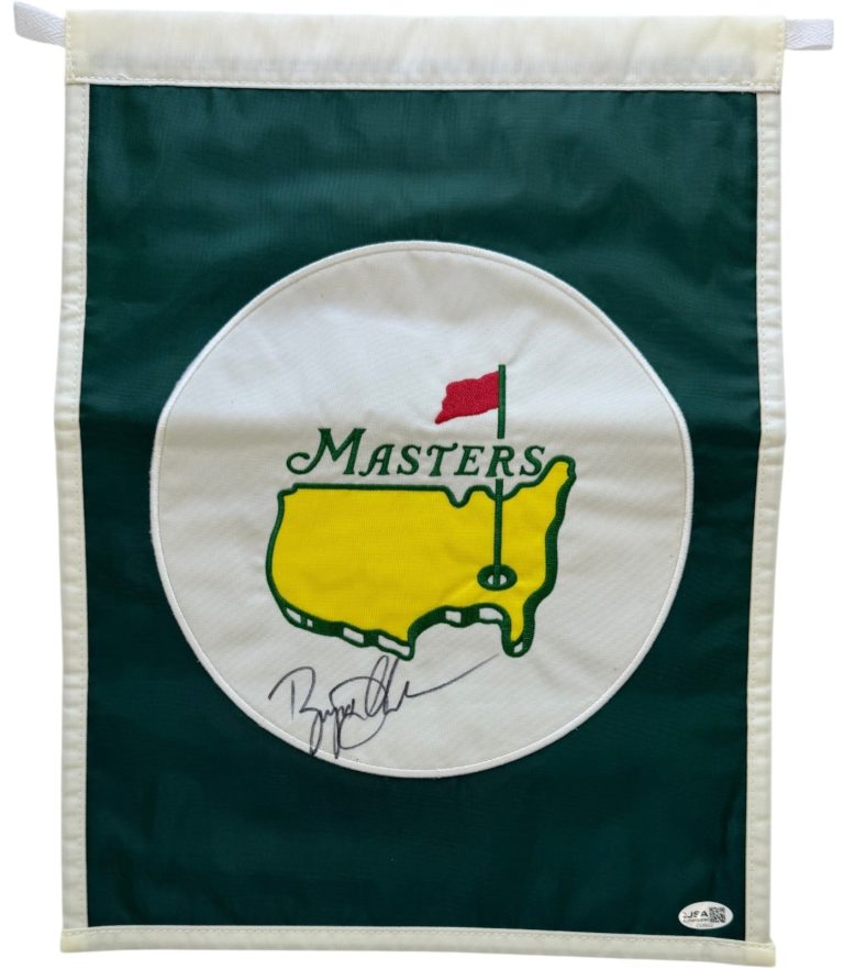 BRYSON DECHAMBEAU SIGNED AUTOGRAPHED MASTERS UNDATED GARDEN FLAG JSA