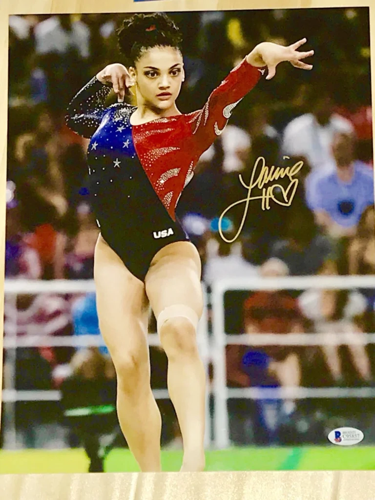 Laurie Hernandez Hand Signed 11x14 Photo Gymnastics USA Olympics Beckett BAS