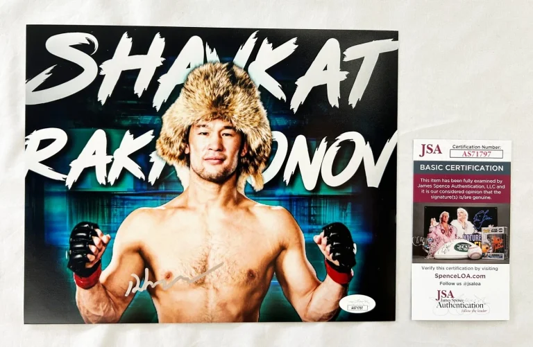 Shavkat Rakhmonov Signed 8x10 UFC Photo JSA 3 COA
