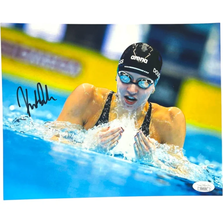 KATE DOUGLASS SIGNED 8X10 PHOTO 2024 OLYMPICS GOLD SWIMMING USA PARIS AUTO JSA !