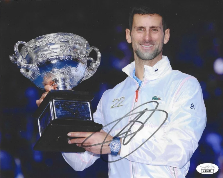 Novak Djokovic Signed Autograph 8x10 Photo Authentic Australian Open Win JSA