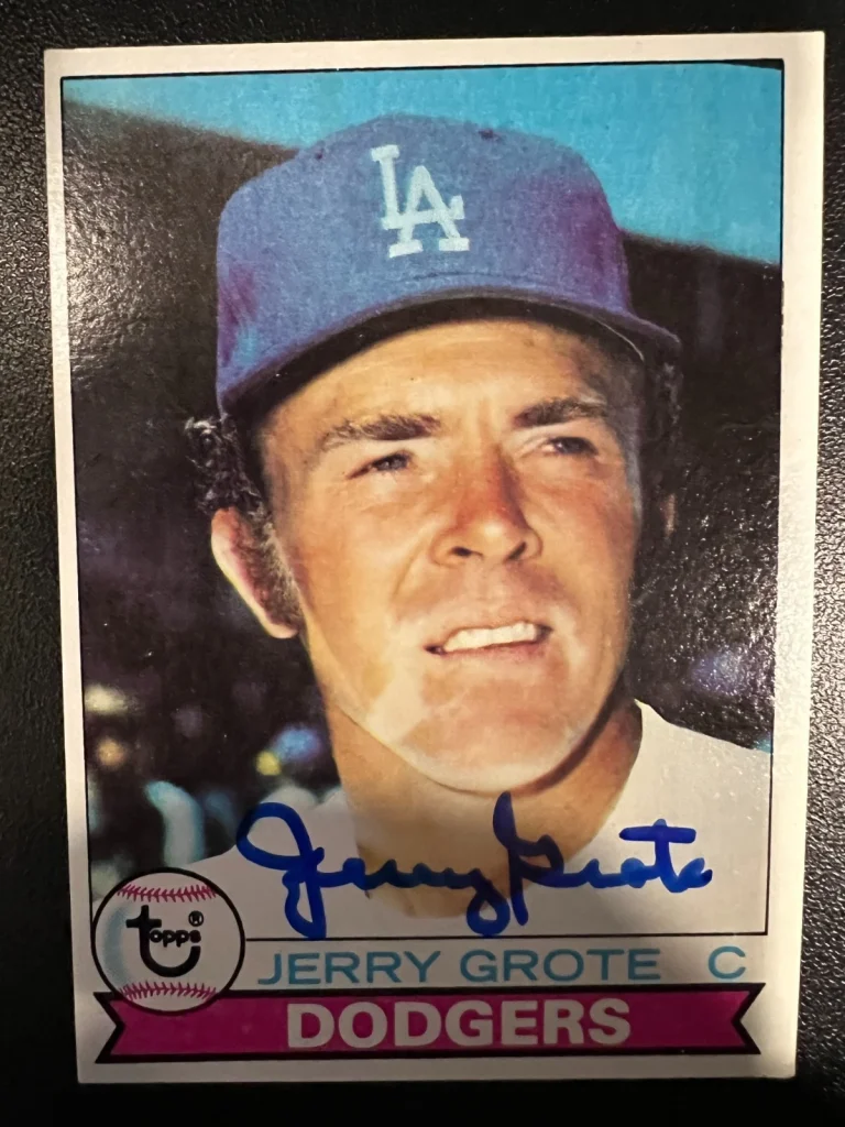 JERRY GROTE LOS ANGELES DODGERS  SIGNED 1979 TOPPS CARD #279