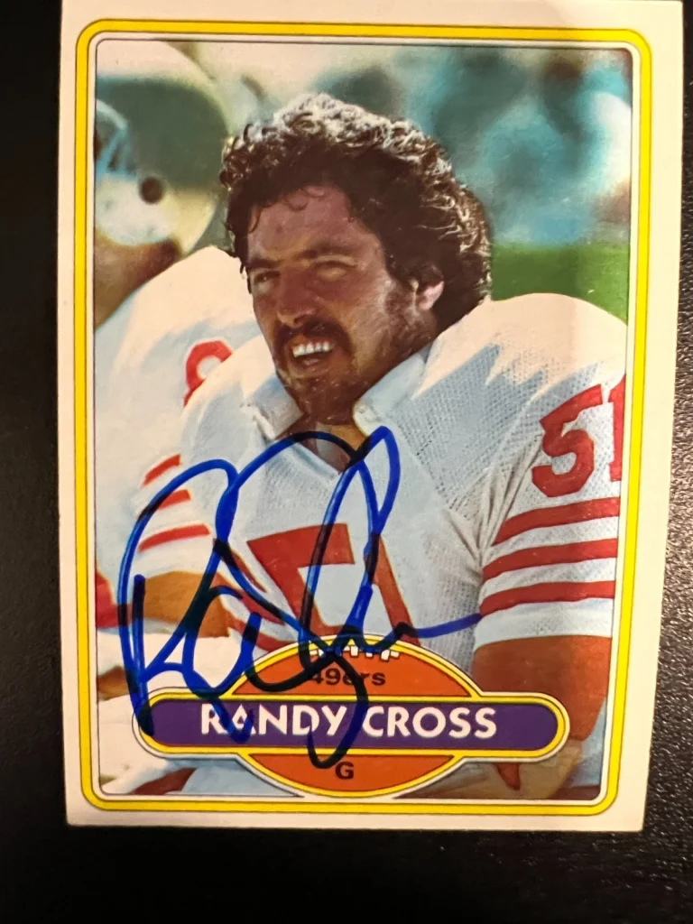 RANDY CROSS SAN FRANCISCO 49ERS  SIGNED 1980 TOPPS CARD #123