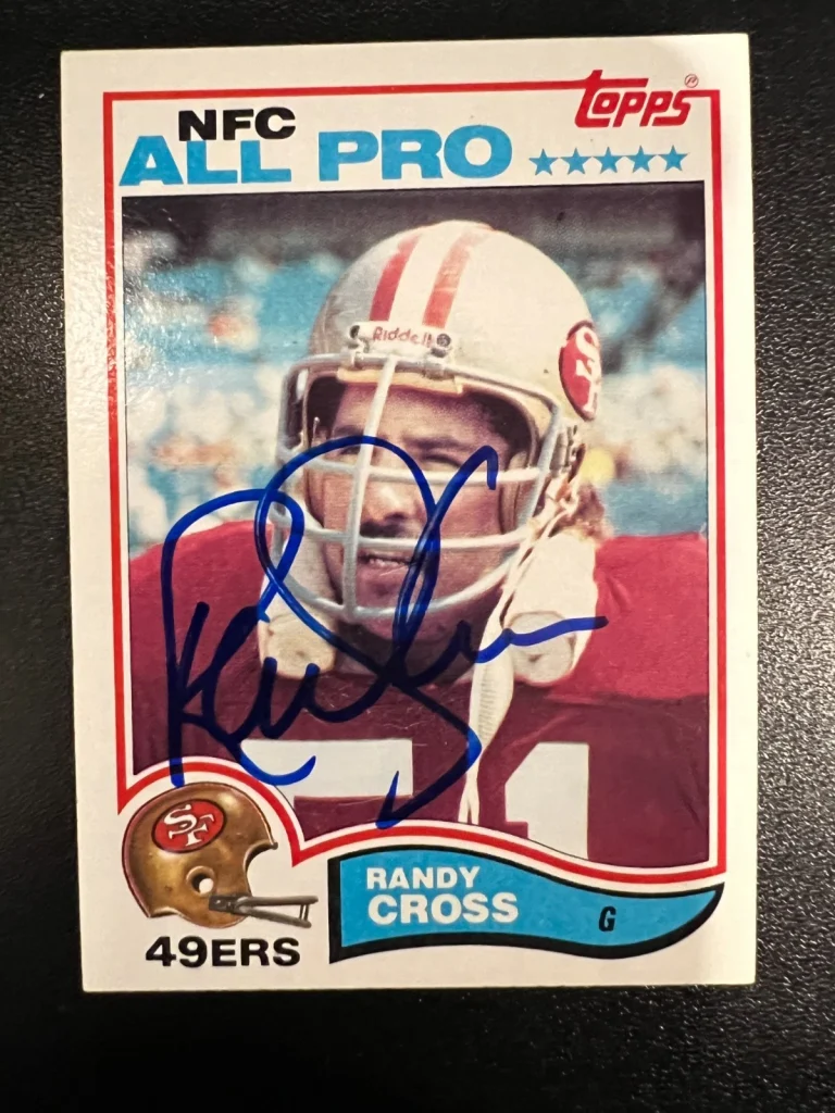 RANDY CROSS SAN FRANCISCO 49ERS  SIGNED 1982 TOPPS CARD #481