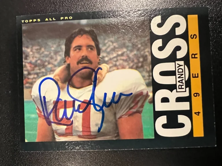 RANDY CROSS SAN FRANCISCO 49ERS  SIGNED 1985 TOPPS CARD #152