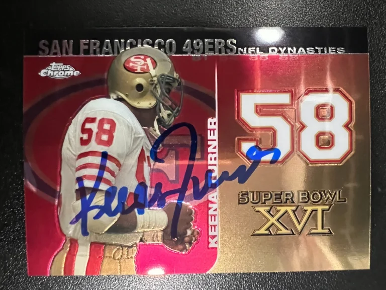 KEENA TURNER SAN FRANCISCO 49ERS SIGNED 08 TOPPS CHROME DYNASTIES CARD #DYNC-KT