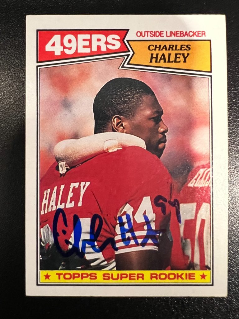 CHARLES HALEY SAN FRANCISCO 49ERS SIGNED 1987 TOPPS ROOKIE CARD #125