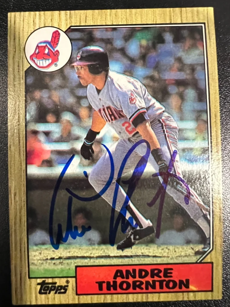 ANDRE THORNTON CLEVELAND INDIANS  SIGNED 1987 TOPPS CARD #780