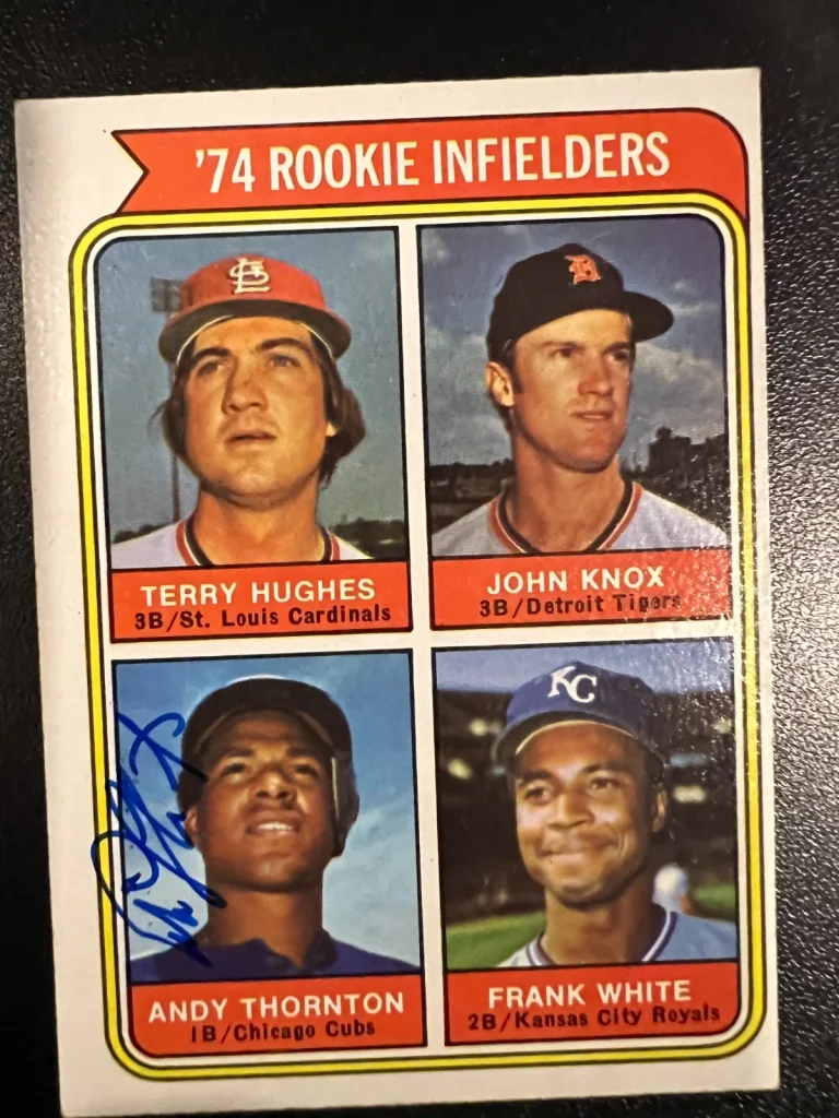 ANDRE THORNTON CHICAGO CUBS  SIGNED 1974 TOPPS ROOKIE CARD #604