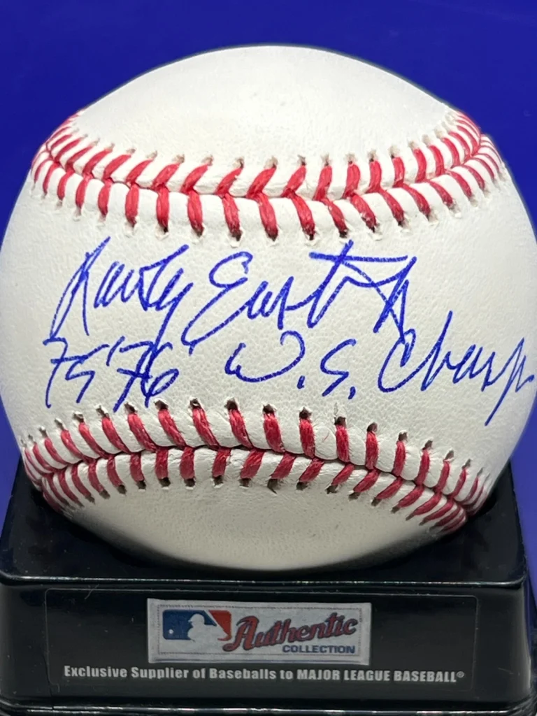 RAWLY EASTWICK  CINCINNATI REDS  1975, 76 WS CHAMPS  SIGNED OML BASEBALL