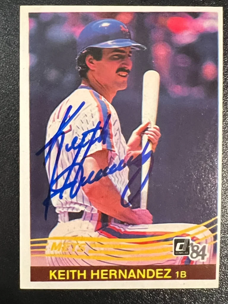KEITH HERNANDEZ NEW YORK METS  SIGNED 1984 DONRUSS CARD #238