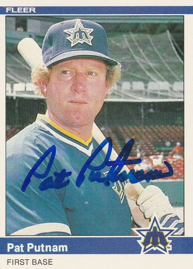 PAT PUTNAM SEATTLE MARINERS  SIGNED 1984 FLEER CARD #617