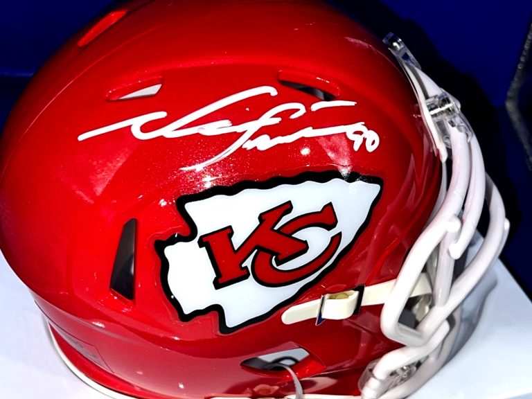 NEIL SMITH KANSAS CITY CHIEFS  JSA AUTHENTICATED SIGNED MINI HELMET