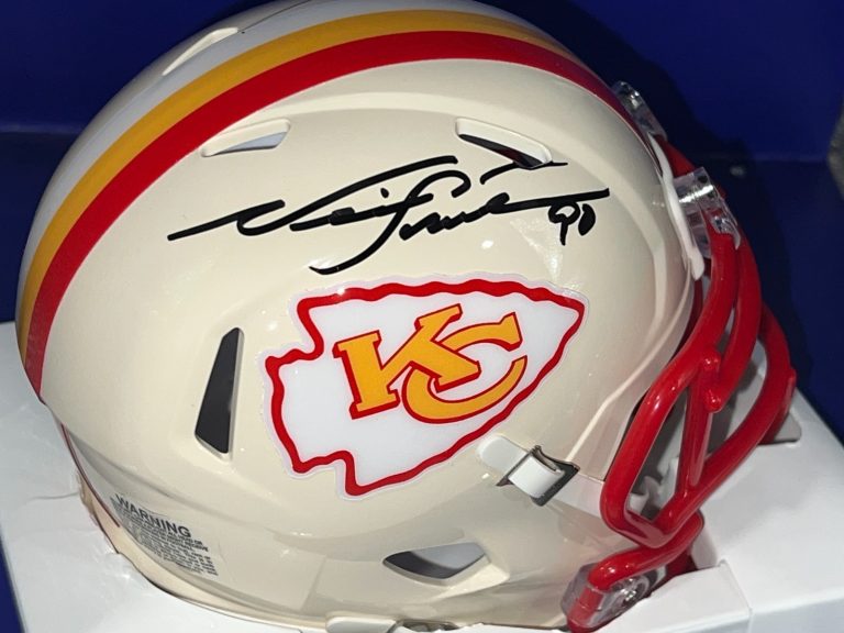 NEIL SMITH KANSAS CITY CHIEFS  JSA AUTHENTICATED SIGNED RETRO MINI HELMET