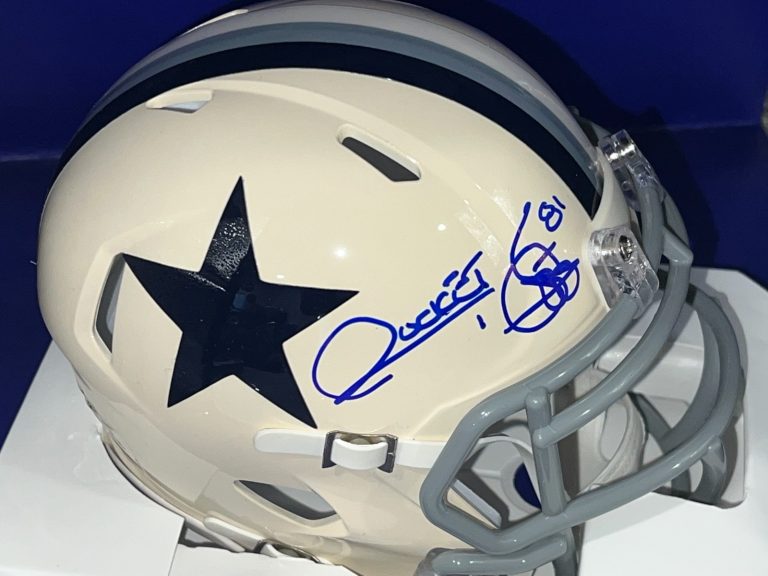 ROCKET ISMAIL DALLAS COWBOYS JSA  AUTHENTICATED SIGNED RETRO MINI HELMET