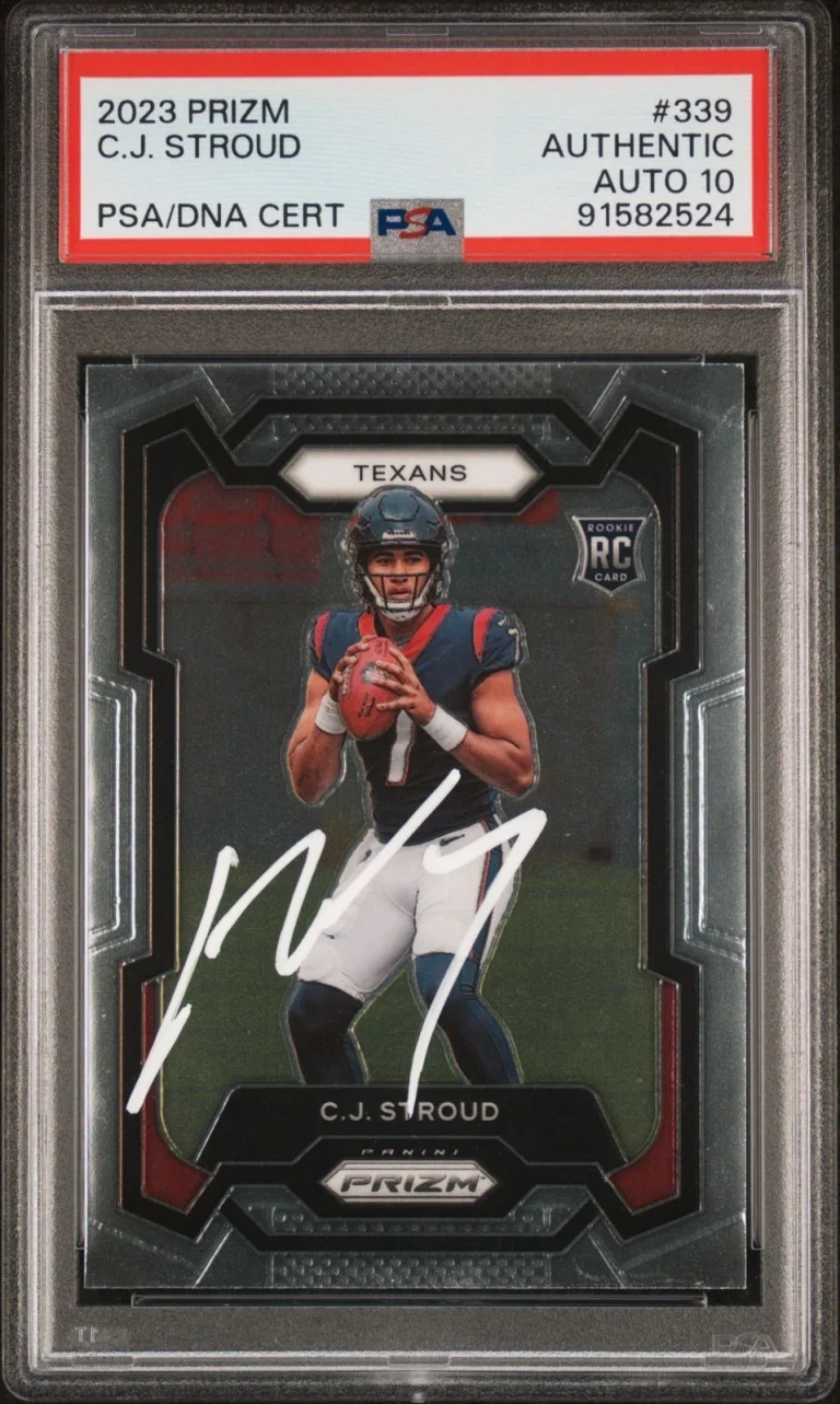2023 Panini Prizm #339 CJ Stroud Signed RC Rookie PSA 10 Auto