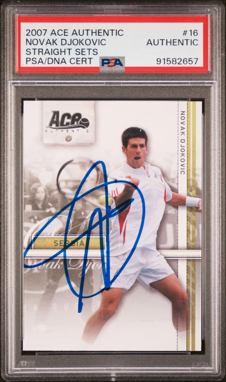 2007 Ace Authentic Novak Djokovic Signed Straight Sets Rookie Card PSA Auto
