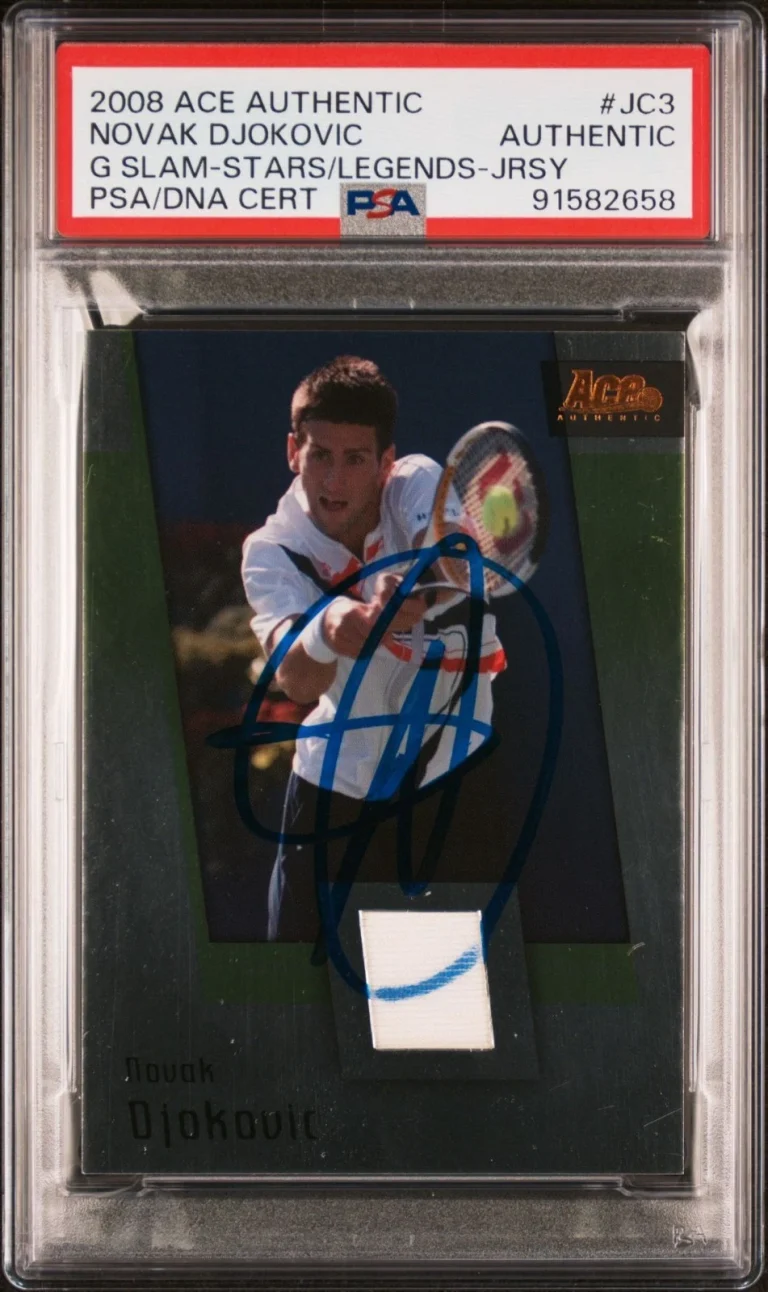 2007 ACE AUTHENTIC GRAND SLAM II MATCH WORN SILVER NOVAK DJOKOVIC PSA AUTO
