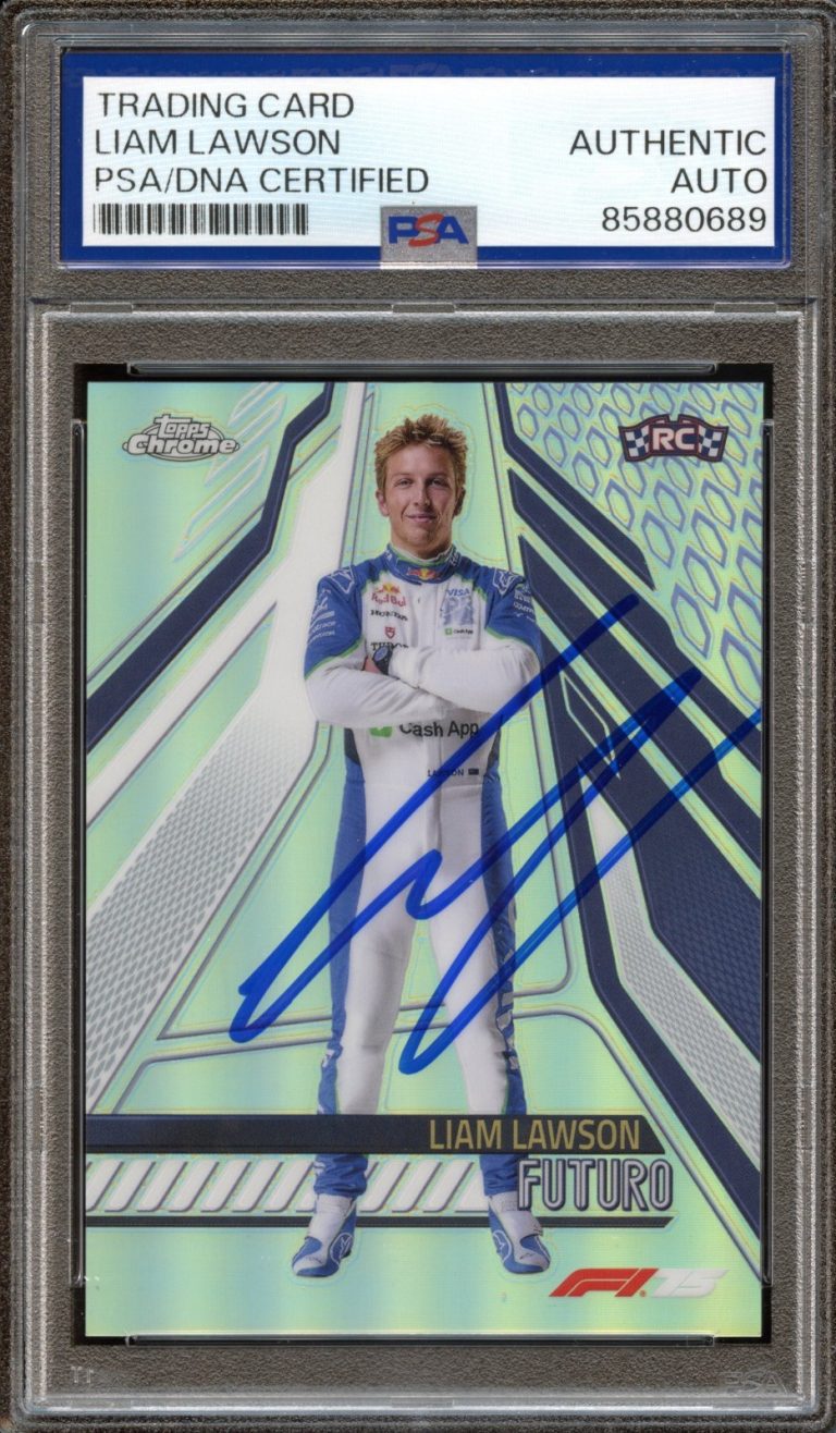 Liam Lawson Signed 2025 Topps Chrome Formula 1 F1 Futuro Case Hit RC PSA Auto