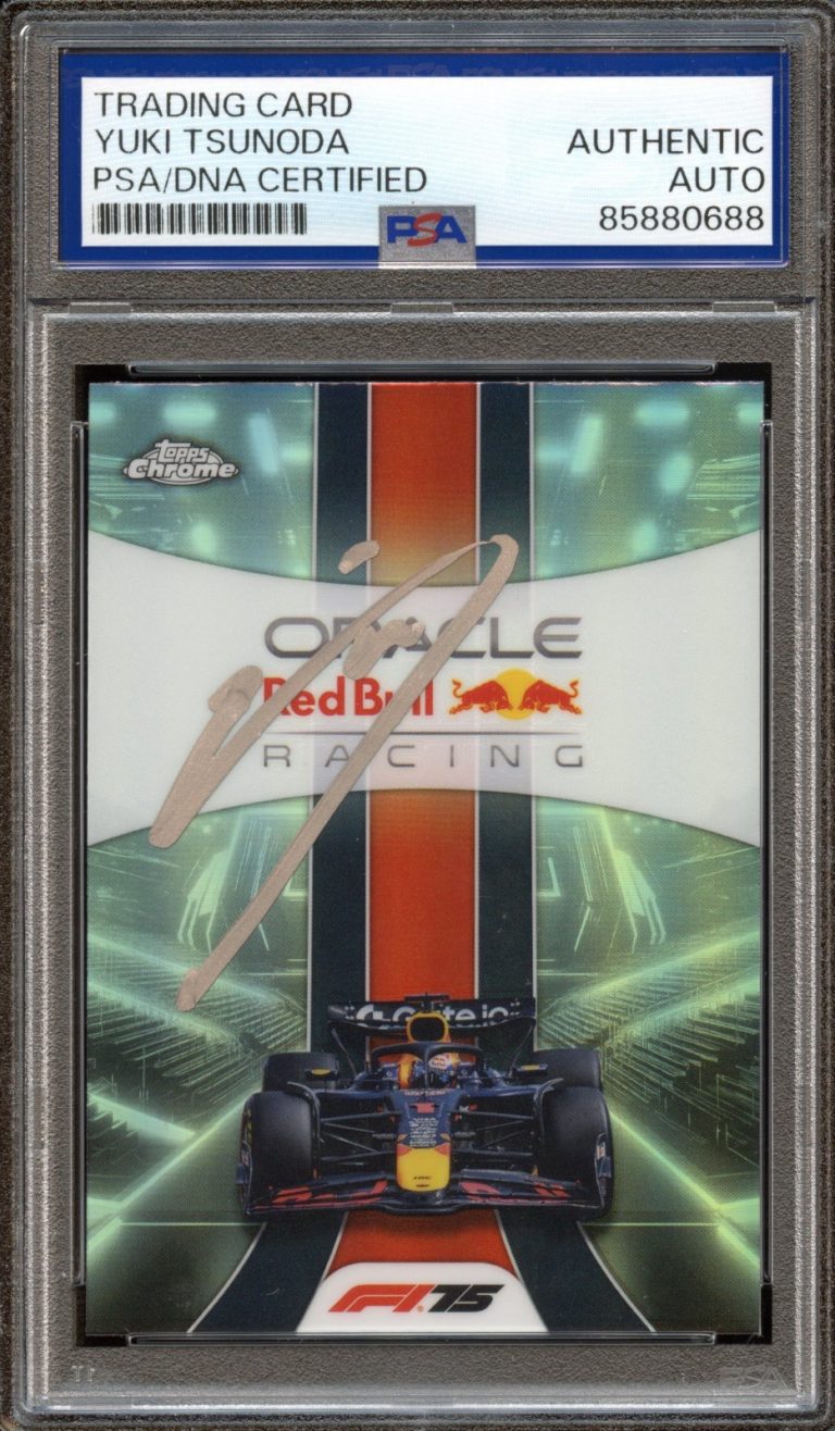 Yuki Tsunoda Signed 2025 Topps Chrome Formula 1 F1 Oracle Red Bull #174 PSA Auto