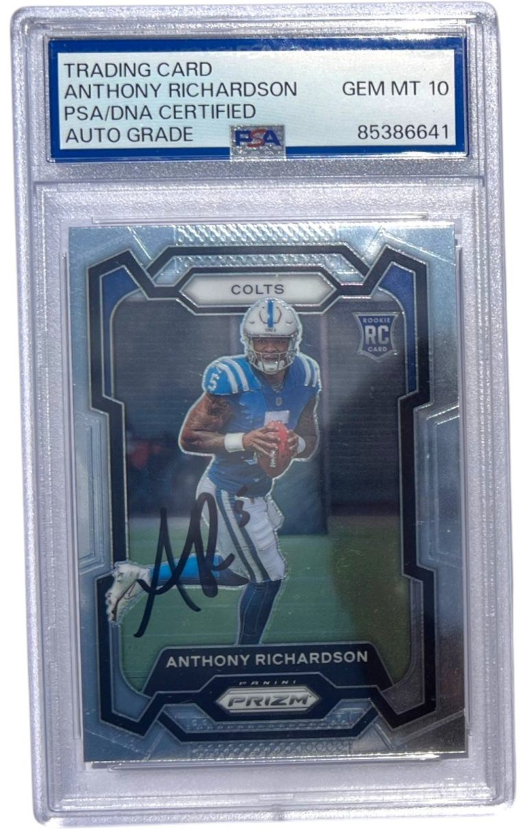 Anthony Richardson Signed 2023 Panini Prizm Rookie Card #343 Colts PSA Auto 10
