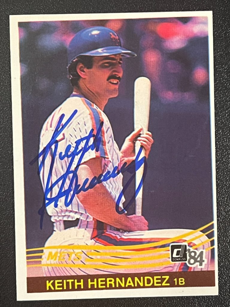KEITH HERNANDEZ NEW YORK METS  SIGNED 1984 DONRUSS CARD #238
