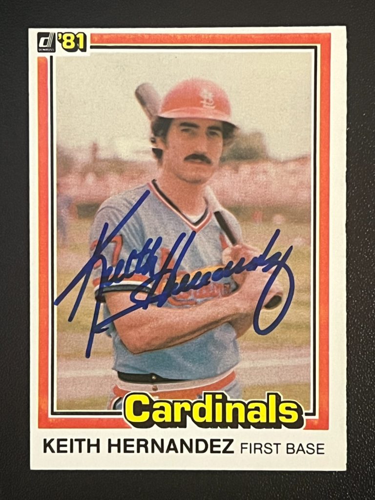 KEITH HERNANDEZ ST. LOUIS CARDINALS  SIGNED 1981 DONRUSS CARD #67