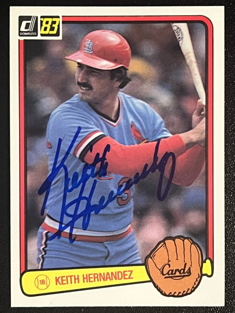 KEITH HERNANDEZ ST. LOUIS CARDINALS  SIGNED 1983 DONRUSS CARD #152