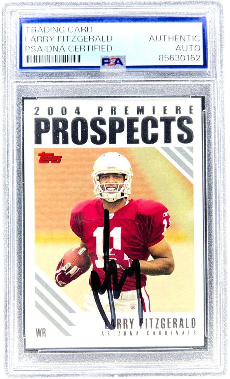 Larry Fitzgerald Signed 2004 Topps Prospects Rookie Card RC PSA/DNA Auto