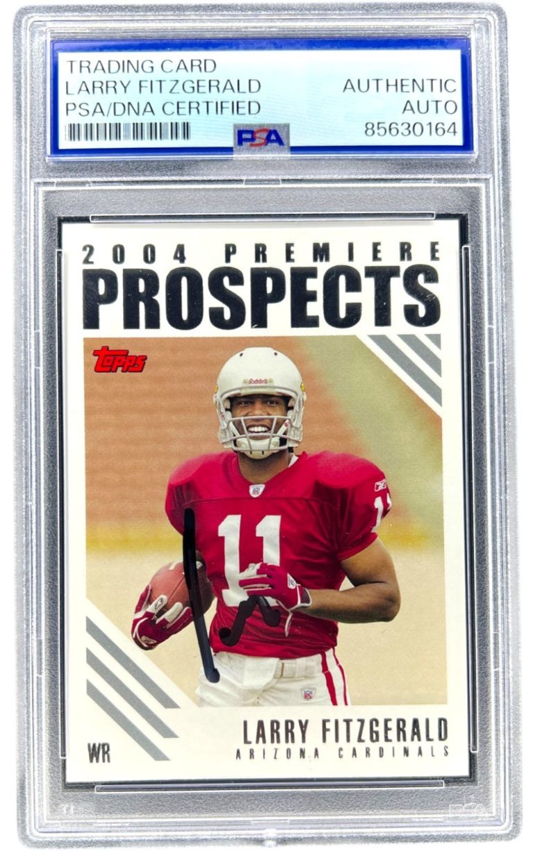 Larry Fitzgerald 2004 Topps Prospects Signed Auto Rookie Card RC PSA/DNA