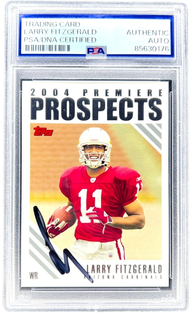 Larry Fitzgerald 2004 Topps Prospects Signed Rookie Card RC PSA AUTO