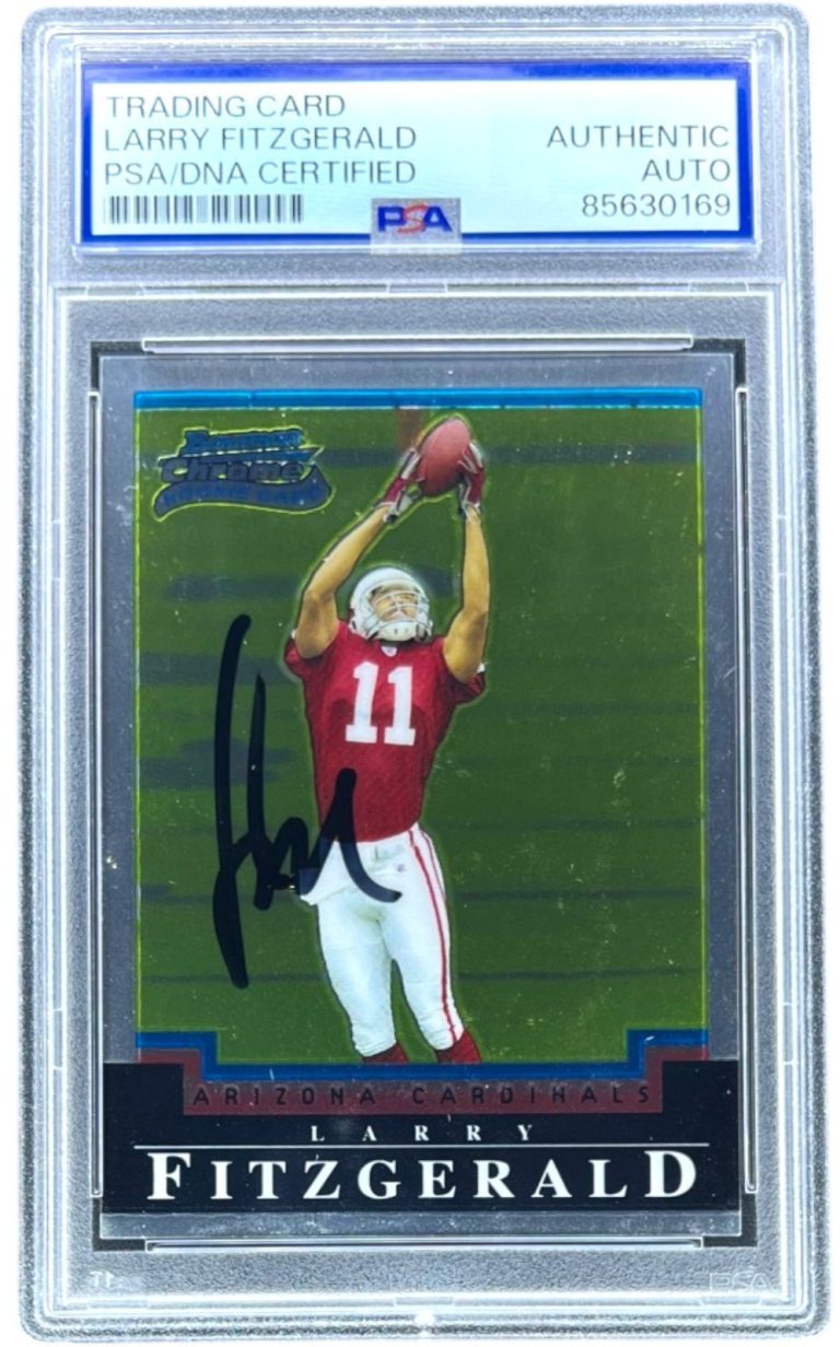 LARRY FITZGERALD Signed 2004 Bowman Chrome #118 Rookie RC Psa/Dna Auto