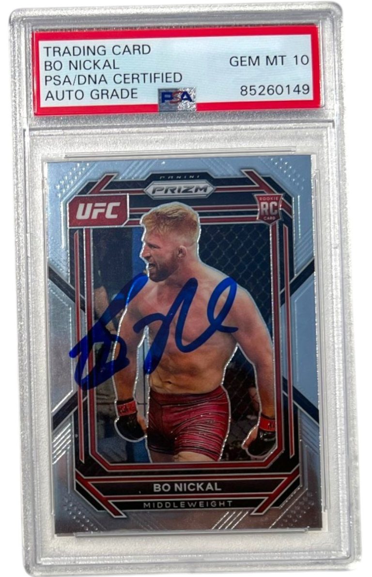 Bo Nickal Signed 2023 UFC Panini Prizm Rookie RC Card #103 PSA/DNA 10 AUTO