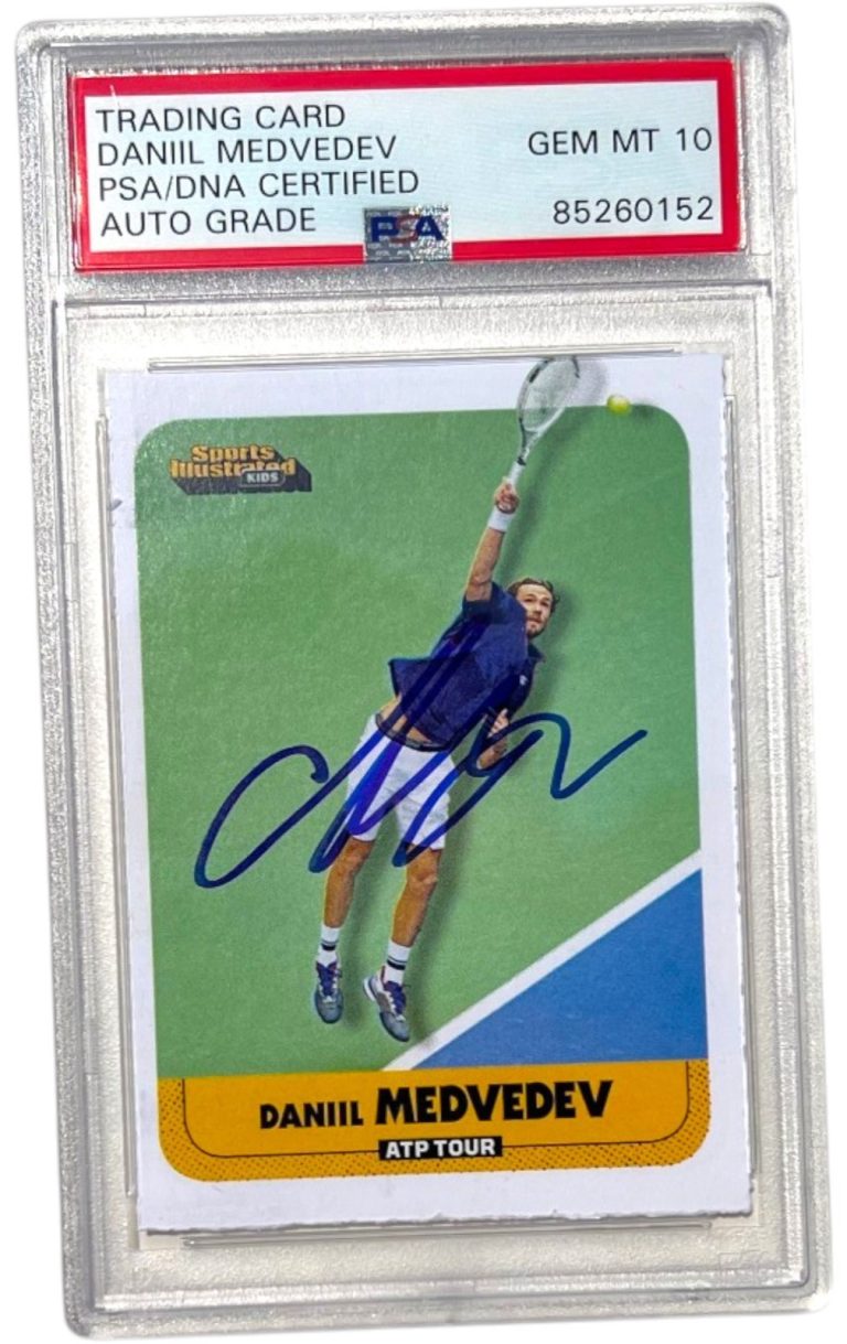 Daniil Medvedev Signed 2021 Sports Illustrated For Kids Card Psa /Dna AUTO 10