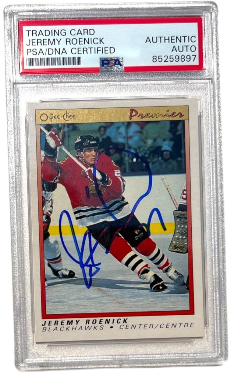 Jeremy Roenick Signed 1990-91 O-Pee-Chee Premier Card RC #100 HOF PSA AUTO