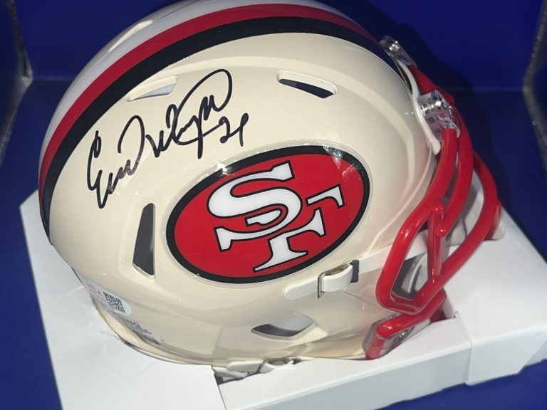 ERIC WRIGHT SAN FRANCISCO 49ERS JSA AUTHENTICATED SIGNED RETRO MINI HELMET
