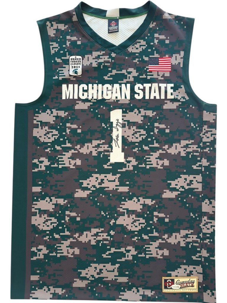 TOM IZZO SIGNED MICHIGAN STATE SPARTANS BASKETBALL JERSEY FINAL FOUR JSA COA