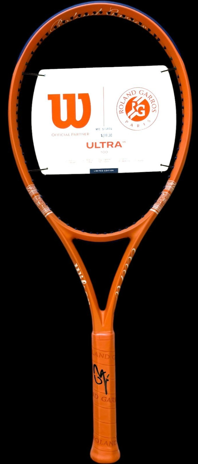 RAFAEL NADAL SIGNED FRENCH OPEN ROLAND GARROS TENNIS RACKET RACQUET RAFA JSA COA