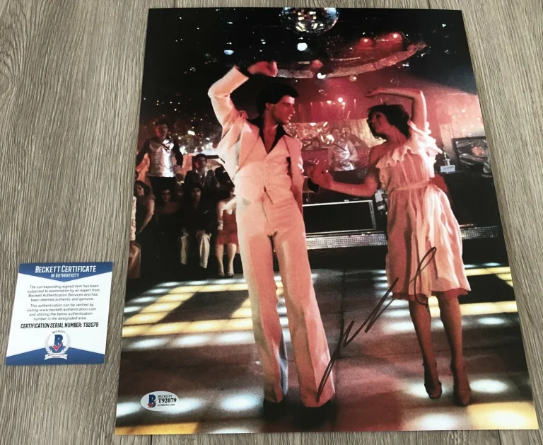 JOHN TRAVOLTA SIGNED SATURDAY NIGHT FEVER 11x14 PHOTO w/PROOF & BAS BECKETT COA