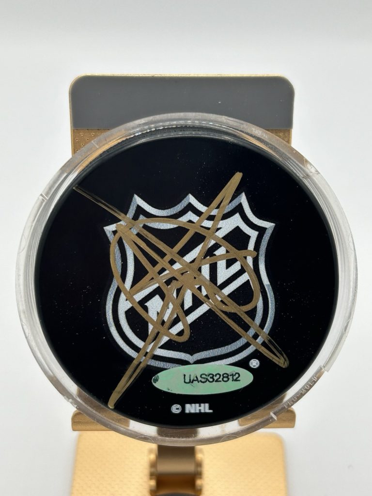 TIMOTHY LILJEGREN SIGNED TORONTO MAPLE LEAFS HOCKEY PUCK W/ CASE Upper Deck COA