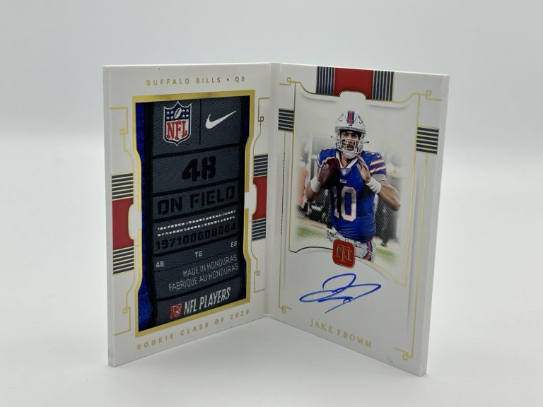2020 PANINI NATIONAL TREASURE JAKE FROMM 4/5 RPA ROOKIE PATCH AUTO BOOKLET RC
