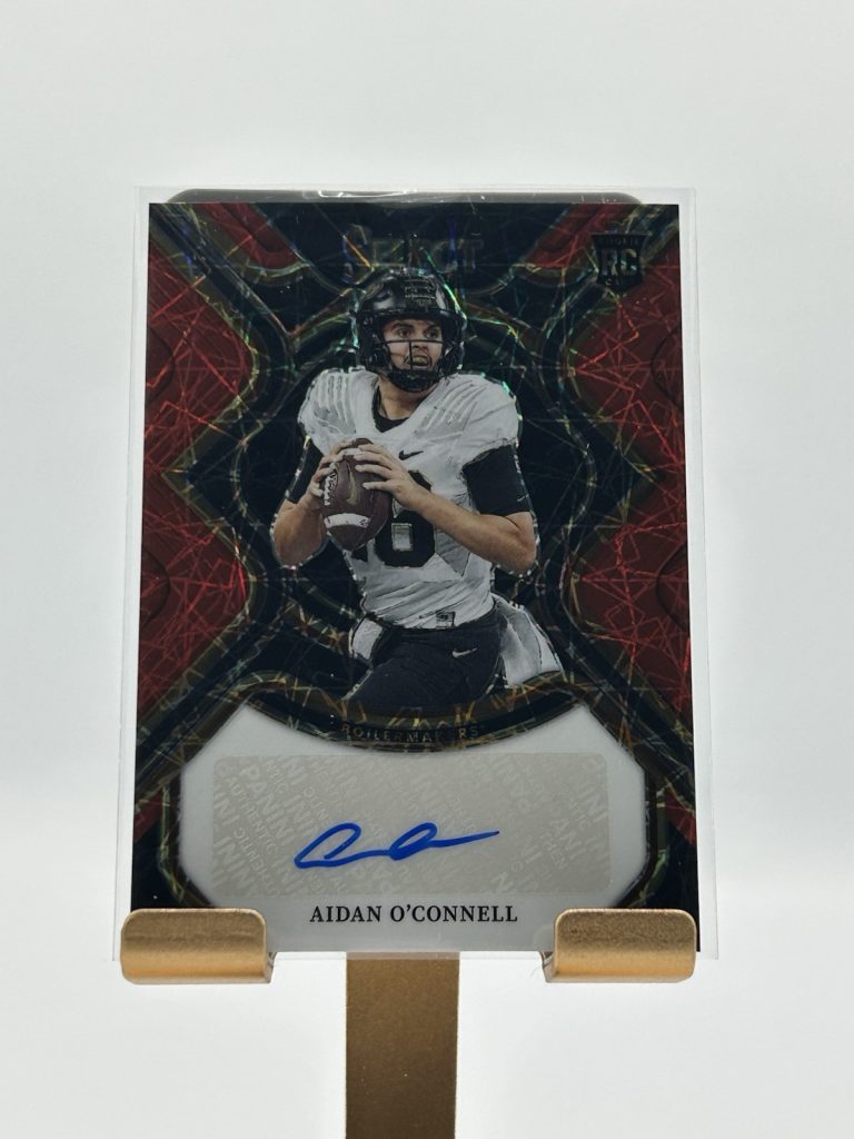 2023 SELECT DRAFT PICKS ROOKIE AUTO AOC AIDAN O'CONNELL RED LAZER #23/25
