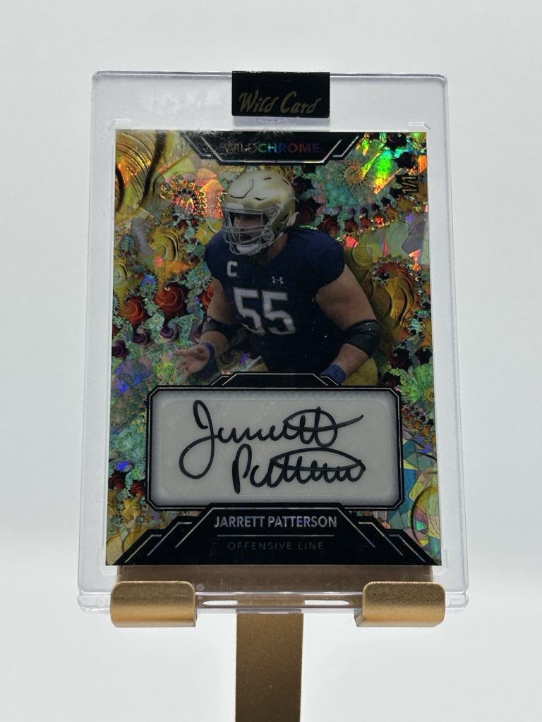 Jarrett Patterson 2023 Wild Card Chrome WildLiquid Rainbow Wave Holo #1/1 Auto