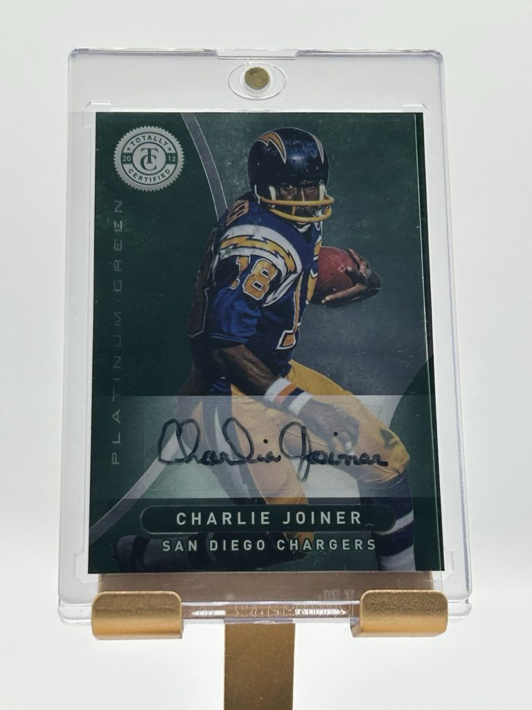 Charlie Joiner 2012 Panini Totally Certified Auto #d 3/5 Parallel Chargers