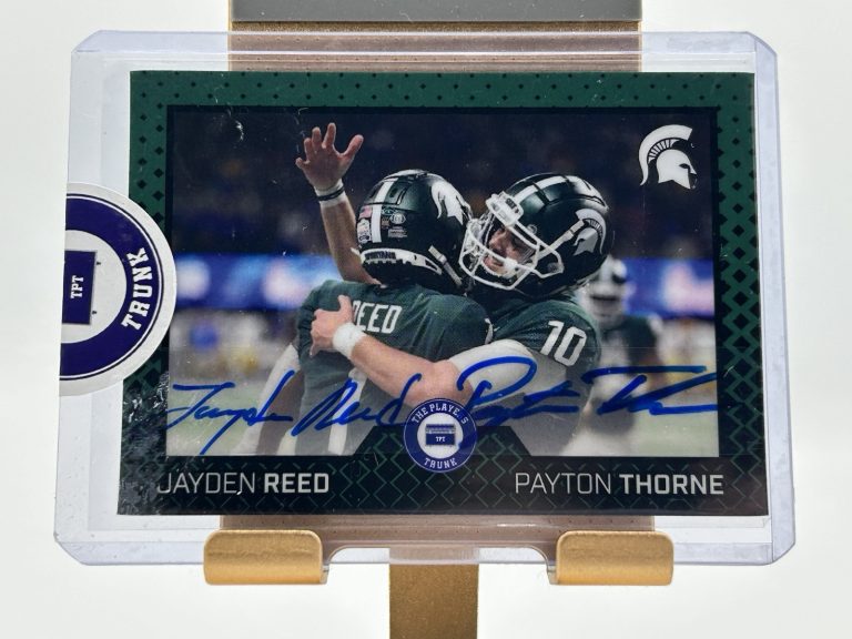 Jayden Reed & Payton Thorne /25 AUTOGRAPH 2022 Players Trunk - Michigan State