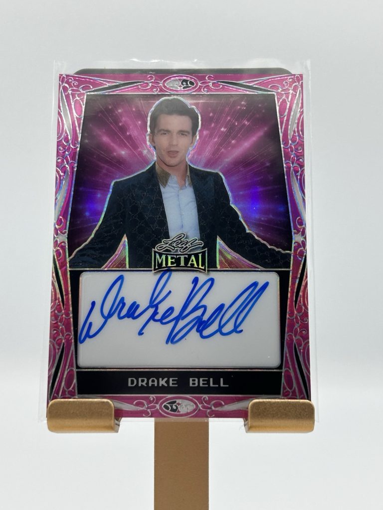 2024 Leaf Metal Pop Century ~ ON CARD AUTO PINK 7/10 ~ Drake Bell & Josh